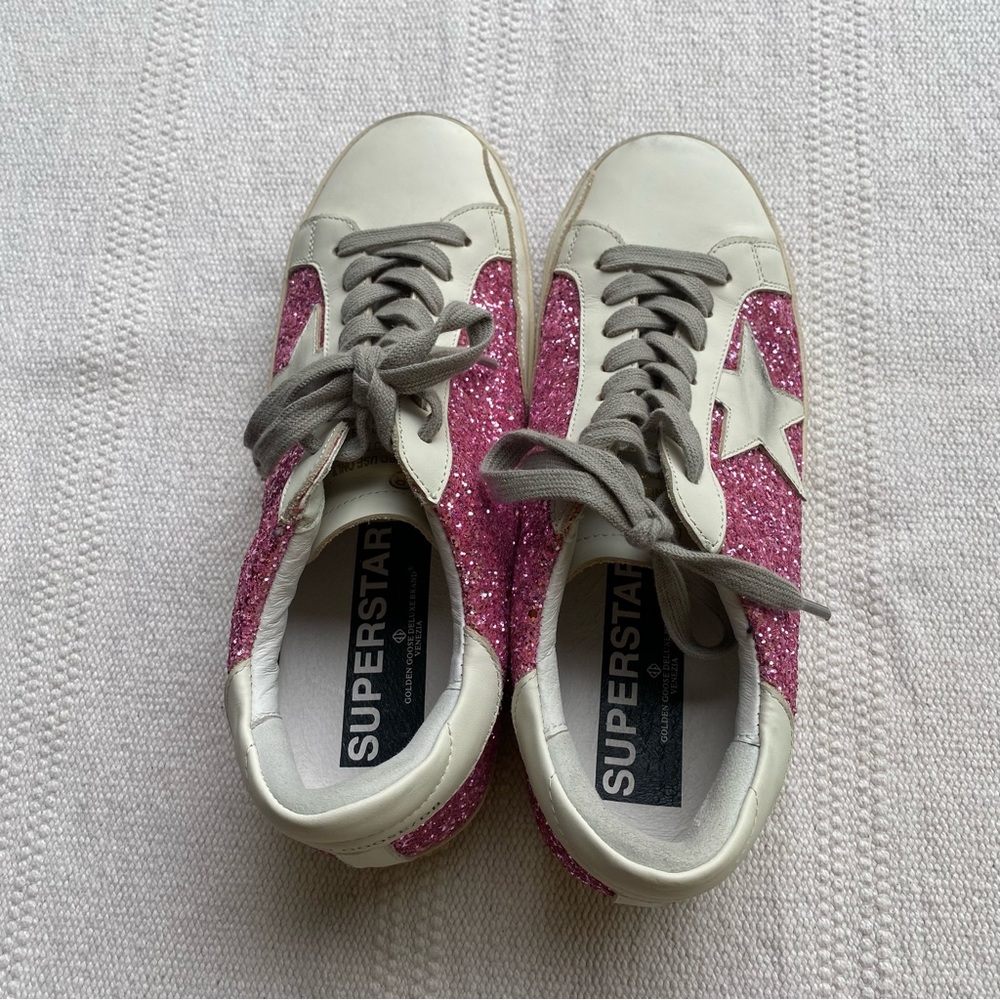 GOLDEN GOOSE
Superstar leather sneakers pink glitter shoes size 40 - Picture 6 of 15